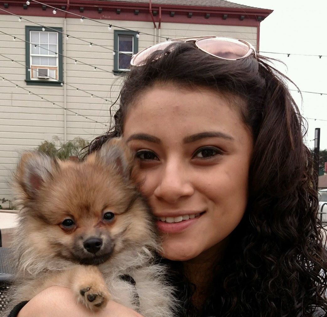 Kelly with Buddy in Half Moon Bay